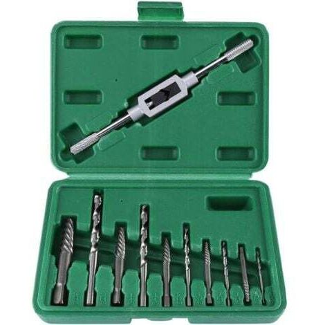 Extractor de tornillos rotos, kit de 11 piezas, juego de extractores de tornillos dañados para extraer tornillos, pernos y sujetadores rotos o dañados, herramienta de extracción
