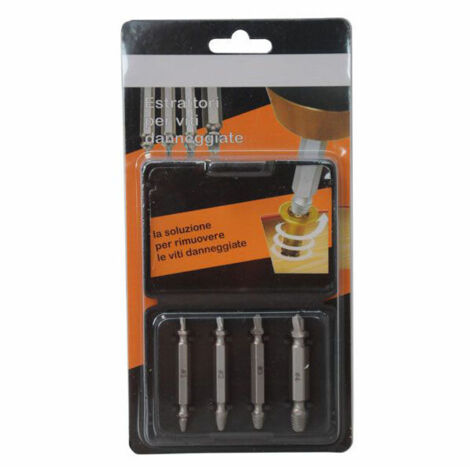 Extractor de tornillos rotos, paquete de 4, altura 09443