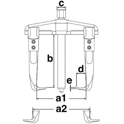 Extractor (Ø máx. garra int. 90mm - Ø máx. garra ext. 140mm ) TENGTOOLS SP1410