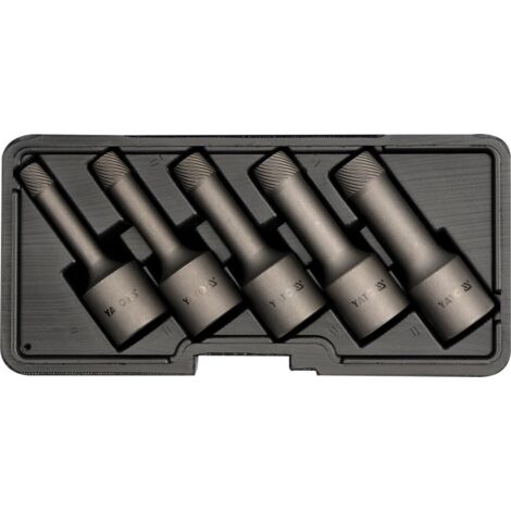 Extractores de pernos de 1/2'', juego de 5 YT-0624 YATO