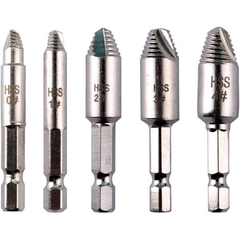 extractores de tornillos dañados de 1/4, fácil extracción de tuercas rotas, acero inoxidable