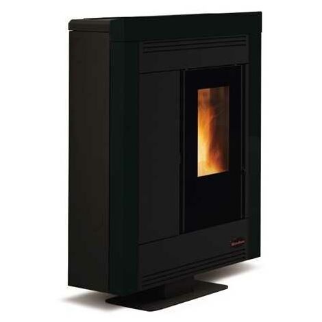 Extraflame – Poêle à granulés 10,2 kW – Acier peint noir – Ventilation forcée – Foyer amovible en fonte – Évacuation des fumées Ø80mm