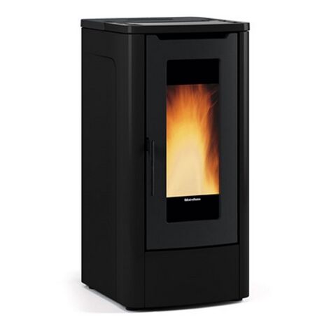 Extraflame – Poêle à granulés canalisable 12 kW – Ventilation frontale avec fonction Confort – Double canalisation jusqu'à 8m – Évacuation supérieure/arrière