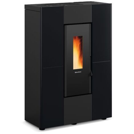 Extraflame – Poêle à granulés slim canalisable 8 kW – Ventilation supérieure avec fonction Confort – Évacuation des fumées supérieure – Classe A+