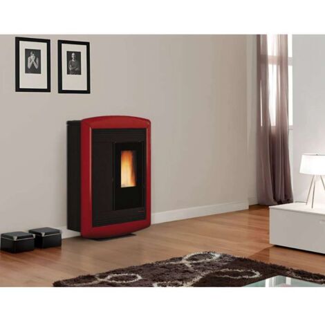 Extraflame Stufa a Pellet Souvenir Lux Slim Bordeaux - 10kW