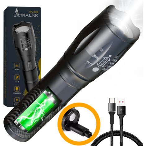 Extralink efl-1031 odin  linterna led  batería recargable, 10w, 400lm