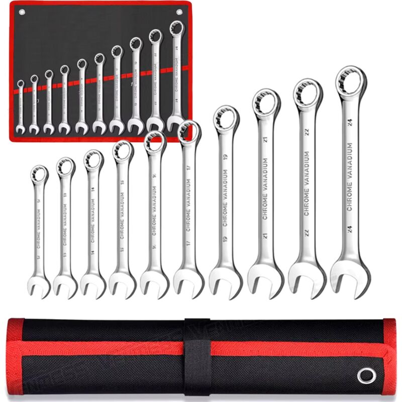 Extralink zestaw kluczy płasko-oczkowych 10 el. klucze płaskie oczkowe etui 8-24 mm - 1292