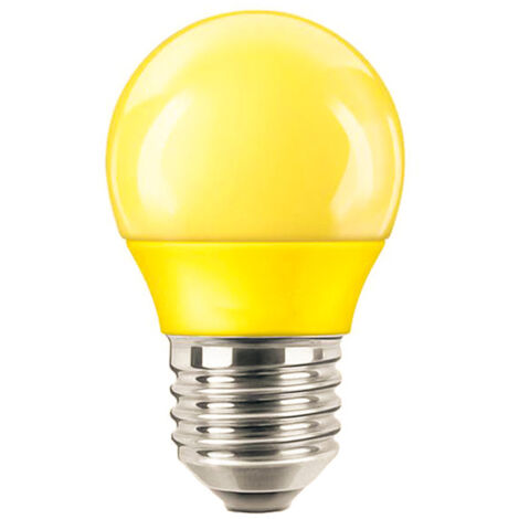 Extrastar lampada lampadina a led miniglobo 4W luce gialla E27 per decorazioni vetro giallo