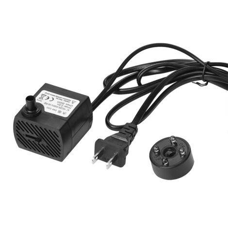 Extrem leise Tauchpumpe mit LED für Aquarien und Springbrunnen – Schwarz, 4,8 x 4,2 x 3,4 cm
