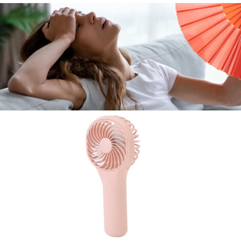 Extrem leiser, tragbarer Handventilator mit 3 Geschwindigkeitsstufen und 3000-mAh-Akku – ideal für Reisen, Strand und Camping.
