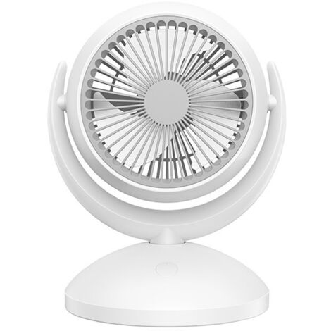Extrem leiser, wiederaufladbarer Tischventilator mit 4 Geschwindigkeitsstufen und stabilem Standfuß – tragbarer Ventilator für Zuhause, Büro und Schule (nicht oszillierend)