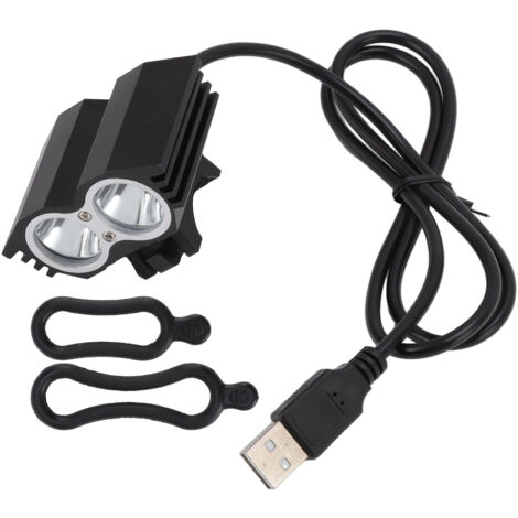 Extrem leistungsstarke 2000-Lumen-LED-Fahrradlampe, USB-Frontlicht für Nachtfahrten und Wanderungen im Freien
