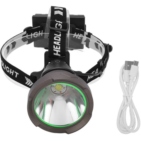 Extrem leistungsstarke LED-Stirnlampe, USB-aufladbar, zum Wandern, Campen und Angeln