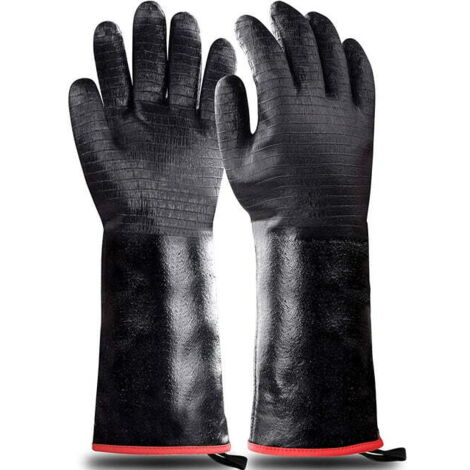 Extrem widerstandsfähige, hitzebeständige 932f Grillhandschuhe, wasserdicht und langärmelig, zum Grillen, Braten und Backen - sfygv