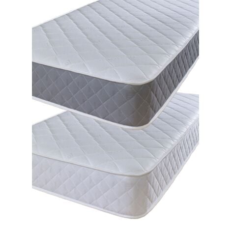 EXTREME COMFORT LTD White Micro Quilted Spring Mattress , 3ft Single