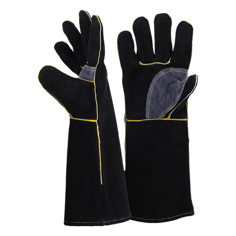 Tinor - Extreme Fire and Heat Resistant Gloves, Leather with Kevlar Stitching, Perfect for Fireplace, Stove, Oven, Grill, Welding, bbq, Mig, Pot