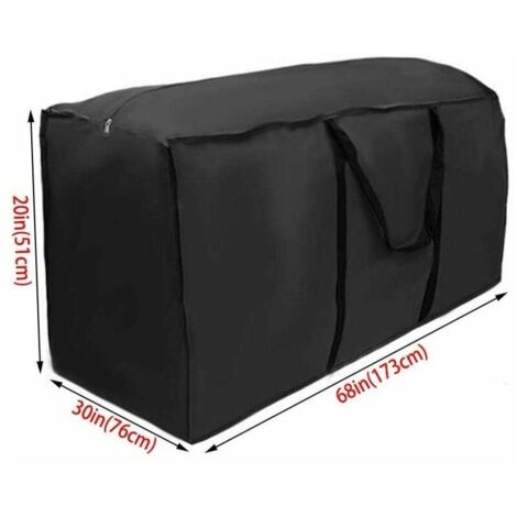 Extremely Large Storage Bag for Garden Furniture Cushions Sheets Pillows Cushions Handbag with Handle 210D Oxford Waterproof (173x76x51cm)