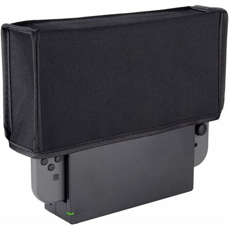 eXtremeRate Schwarze staubdichte Nylon-Schutzhülle für Switch Dock & Switch OLED Dock