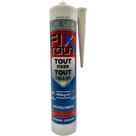 Extrem'Fix Colle fixation 100% matériaux 290ml Sylex CT 11  Couleur: BLANC