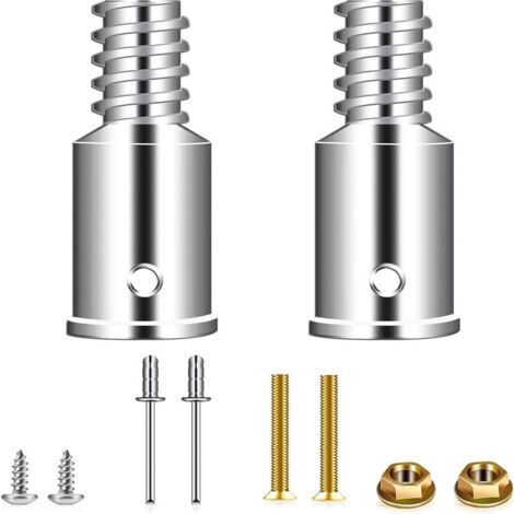 Extremos roscados de repuesto Sartatue, kit de reparación de alta resistencia, adaptadores de extensión de mango de metal de 2,5 cm para escobas, fregonas y cepillos.