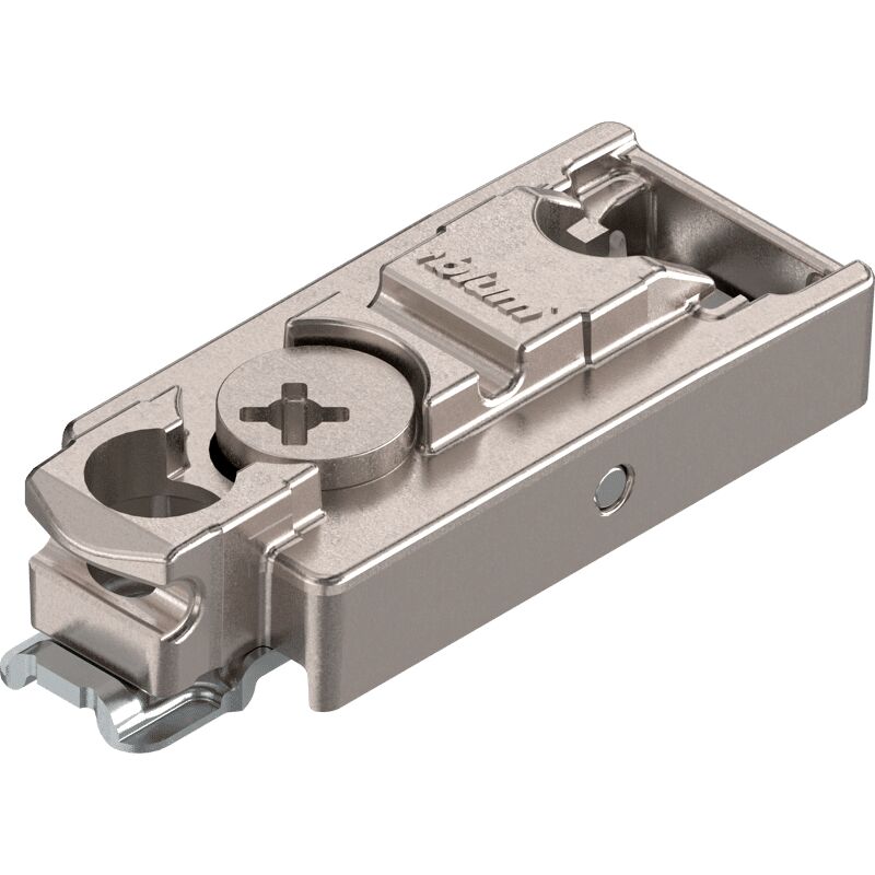 BLUM CLIP Exzenter Montageplatte gerade, Zink, Schrauben, Distanz 3 mm
