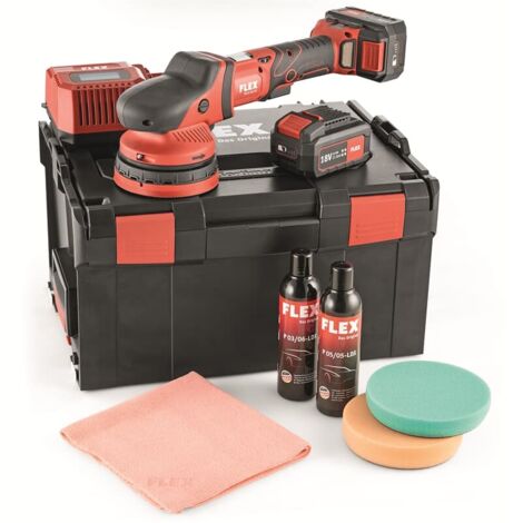 Exzenterpolierer 18V XFE 15 150 18.0-EC/5.0 P-Set C FLEX - 2 Akkus + Ladegerät - im Koffer - 461245