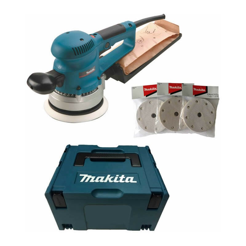 Ponceuse excentrique 310W 150mm avec 30 accessoires dans coffret Makpac Makita BO6030JX