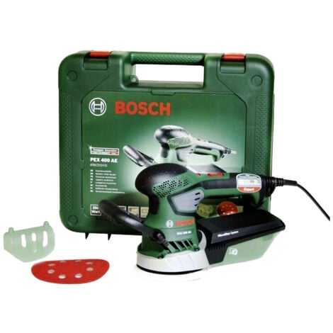 Exzenterschleifer BOSCH PEX 400 AE - 350W - im Koffer + Zubehör - 06033A4000