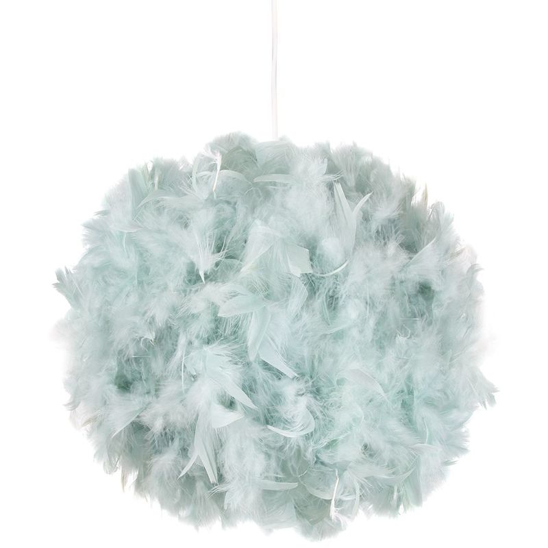 Eye-Catching and Modern Small Duck Egg Feather Decorated Pendant Lighting Shade by Happy Homewares