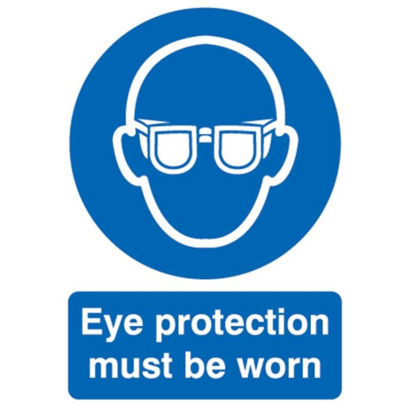Eye Protection Must Be Worn Rigid PVC Sign - 200 X 300MM - Sitesafe