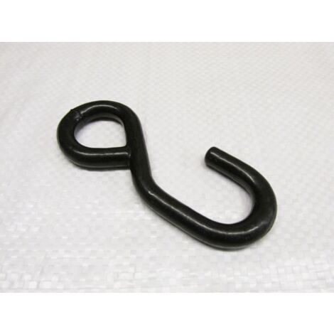 Eye S Hook Black Coated 25MM (Ratchet Lashing Fitting Tie Down 600KG)
