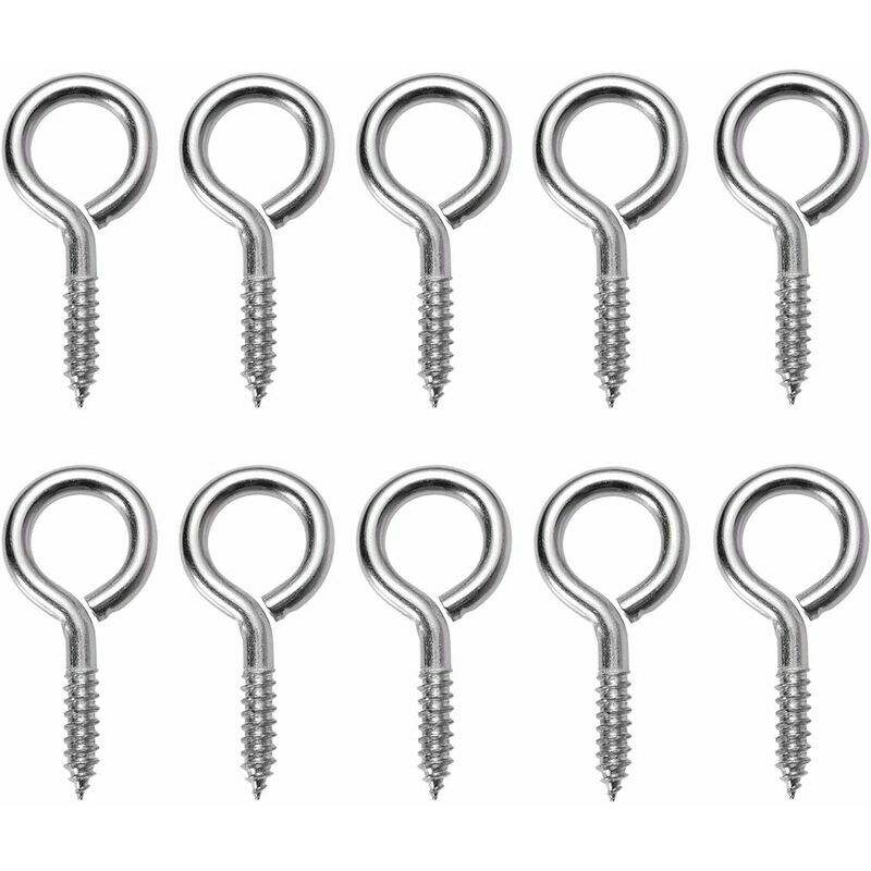 Eye screws eye screw hooks carbon steel eye screws, 25 pieces