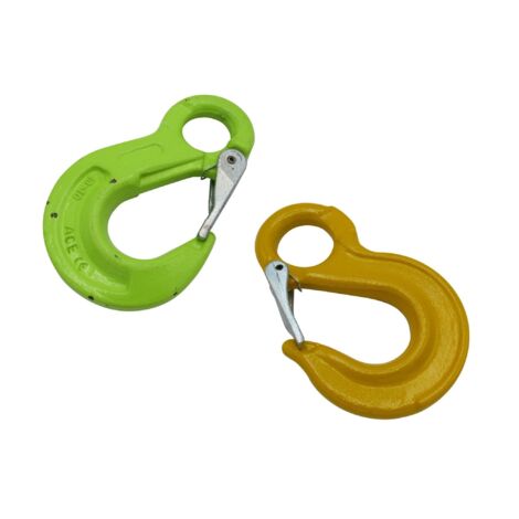 Eye Sling Hook with Latch 7/8MM Grade 8 (G80 2 Ton Safety Catch Chain Lifting)