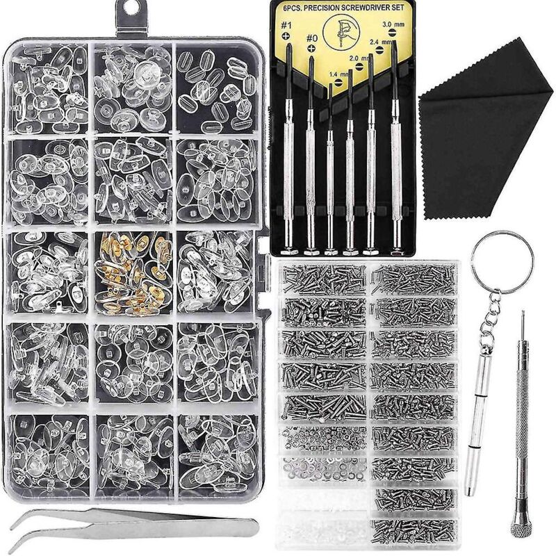Kit de réparation de lunettes et de lunettes de soleil, avec tournevis pour lunettes