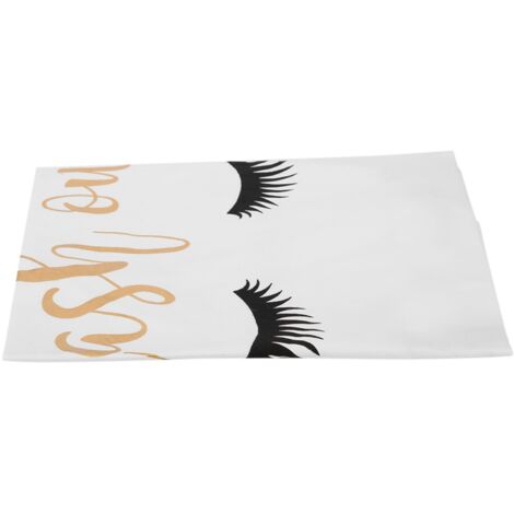 Eyelashes Gold Blocking Cooking Baking Apron for Home Kitchen Cafes White
