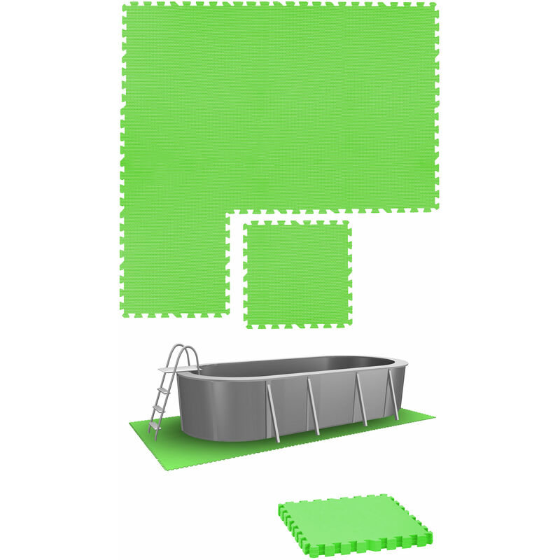 8 Alfombras Grandes: 1,9M² Base Suelo Piscina - 50 X 50 Cm