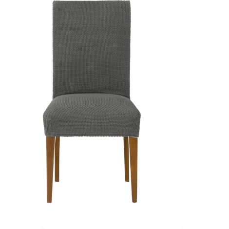 Eysa Cora Coprisedia Bielastico con Schienale, Poliestere-Cotone, Grigio, 32x21x5 cm, 2 unità