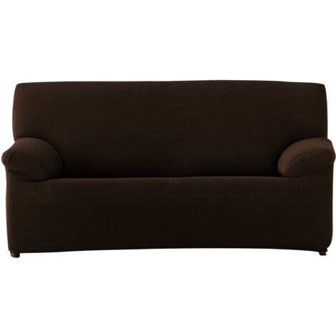 Eysa Italia Teide Copridivano Bielastico, Poliestere-Cotone, Marrone, De 180 a 210 cm. -3 posti