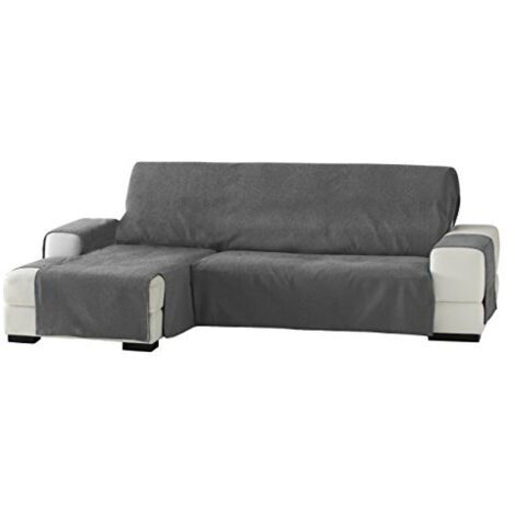 Eysa Italia Zoco Chaise Longue Sinistra Vista Frontale, Poliestere-Cotone, Grigio, Tre posti, 290 cm