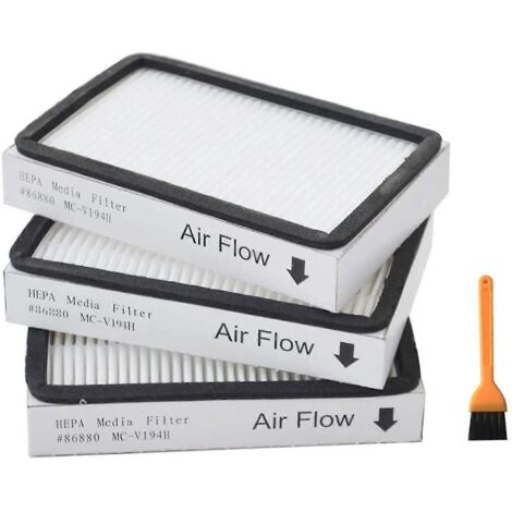 EZ Spares Lot de 3 filtres de rechange HEPA pour aspirateur Kenmore EF2 (EF-2), compatibles avec la référence 86880 et le filtre anti-allergènes Panasonic MC-V194H Premium.-AquaForge