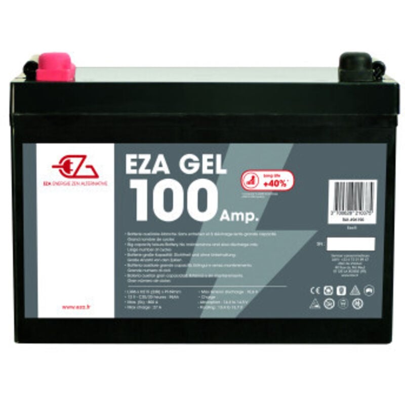 Batterie Auxiliaire Gel 100Ah Résistante aux Basses Températures Camping-Car - EZA