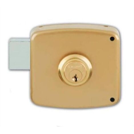 EZCURRA cerradura 1124/80 izquierda esmaltada , Cerradura de sobreponer 1124 de 80mmCon doble cilindro2 vueltasApertura izquierdaCilindro redondo 50mmDistancia
