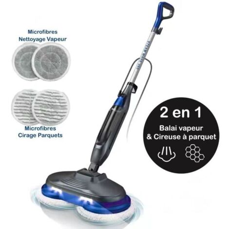 Eziclean Steam Wave 360 aspirateur vapeur noir et bleu