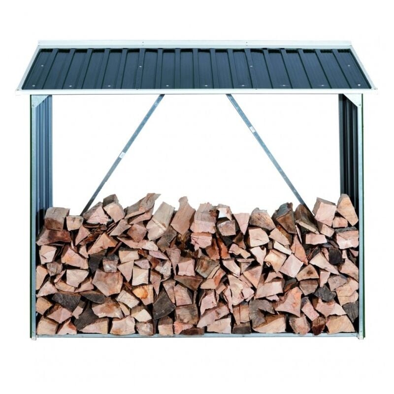 WoodStorage 6'x 2' de Duramax 182 x 73 x 160 cm en acier galvanisé anti-corrosion couleur anthracite - Antracite e bianco - Ezooza