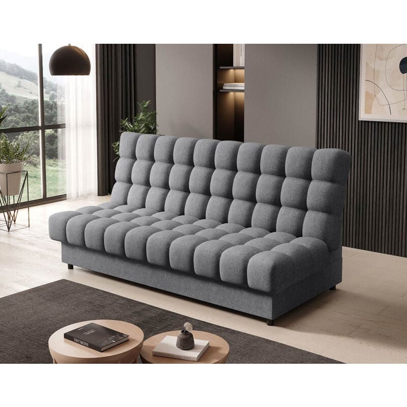 Bestmobilier - Ezra - canapé convertible clic-clac 3 places avec coffre en tissu texturé