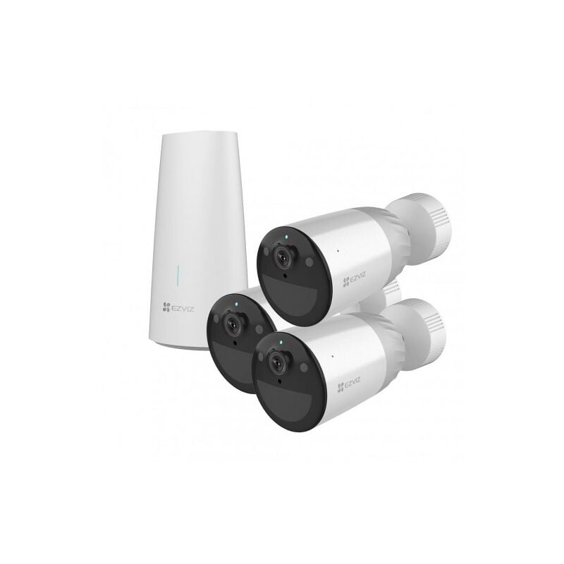 Ezviz - Kit caméra de surveillance CS-BC1-B3 bidirectionnelle hd, détecteur de forme, vision nocturne couleur, autonomie 1 ans 12900mAh