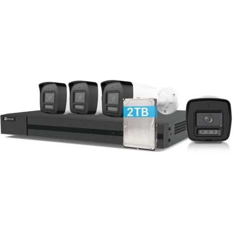 EZVIZ Kit Telecamera Da Esterno 4K PoE Con Visione Notturna A Colori