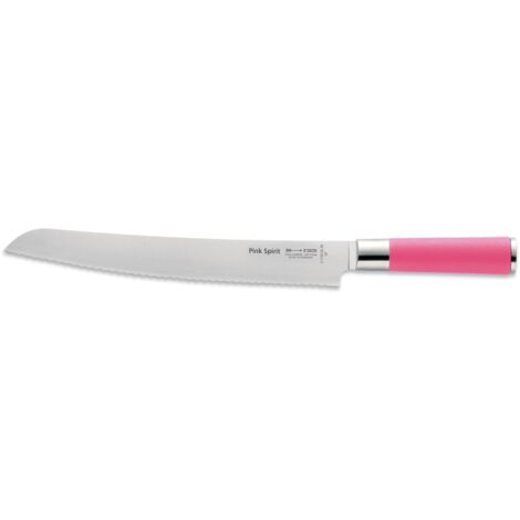 F. DICK Couteau pain Pink Spirit lame 26 cm couteau de cuisine Lame dentee Manche rose