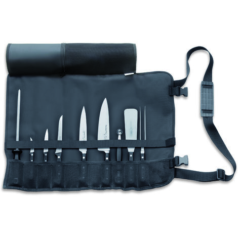 F. DICK Messer Starterset, Rolltasche Premier Plus 9-tlg (nichtrostend, 56Ãƒ€š° HRC)