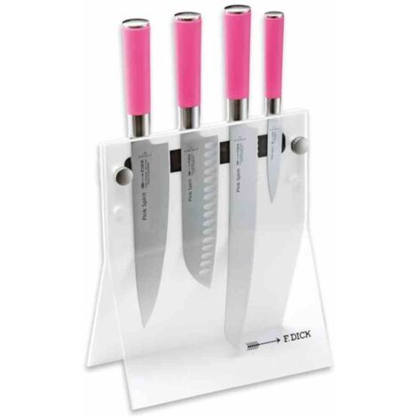 F. DICK Pink Spirit Messerblock 4Knives Messer-Set Santoku Küchenmesser pink
